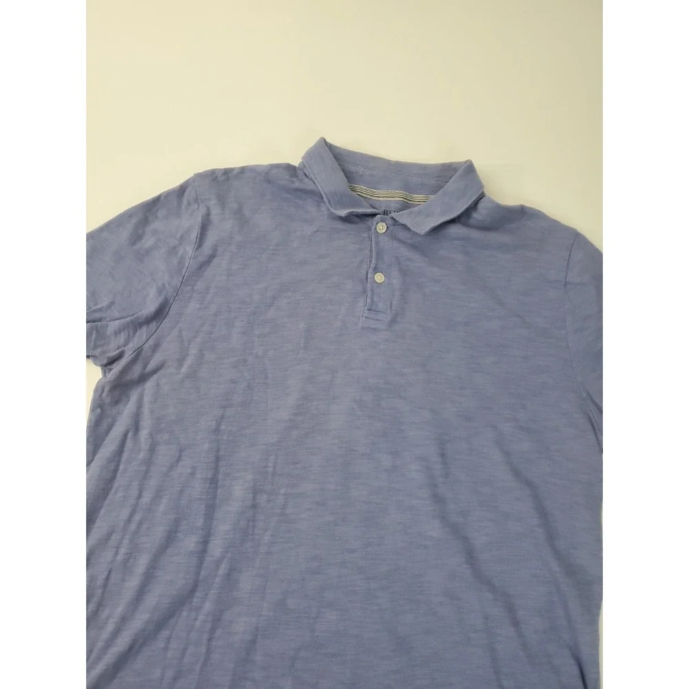 Banana Republic Women's Short Sleeve 1/4 Button Up Polo Shirt, Blue, Large